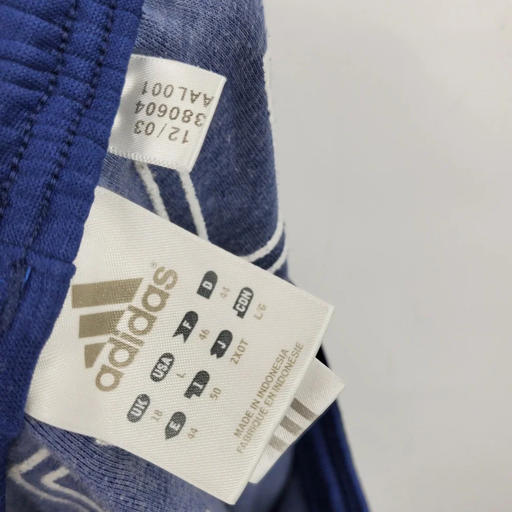 Vintage Adidas Team USA Track Pants Blue White Stripes Mens Large Olympic Sporty
